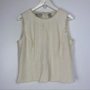 Vintage Black Tie Oleg Cassini Sleeveless Top